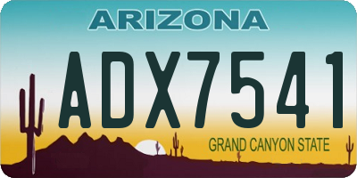 AZ license plate ADX7541