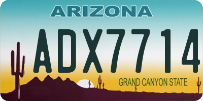 AZ license plate ADX7714