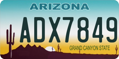 AZ license plate ADX7849