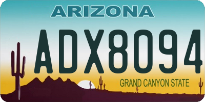 AZ license plate ADX8094