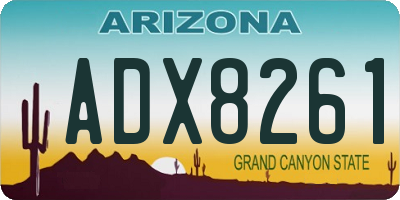 AZ license plate ADX8261