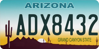AZ license plate ADX8432