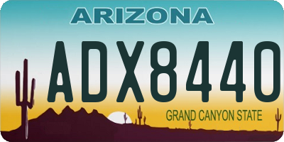 AZ license plate ADX8440