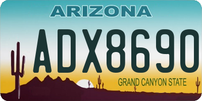 AZ license plate ADX8690