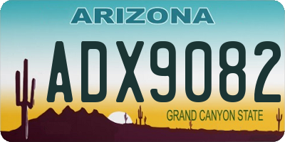 AZ license plate ADX9082