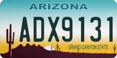 AZ license plate ADX9131