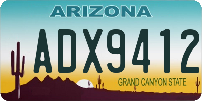 AZ license plate ADX9412