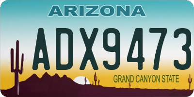 AZ license plate ADX9473