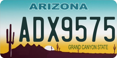 AZ license plate ADX9575