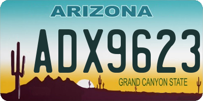 AZ license plate ADX9623