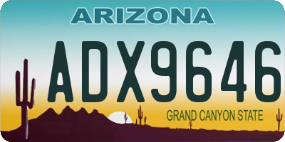 AZ license plate ADX9646
