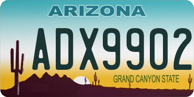AZ license plate ADX9902