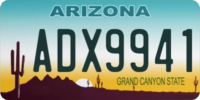 AZ license plate ADX9941