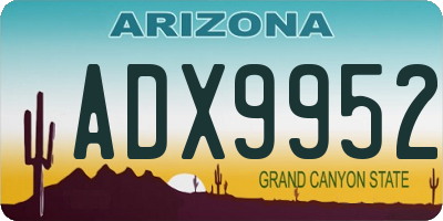 AZ license plate ADX9952