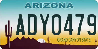 AZ license plate ADY0479