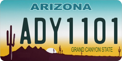 AZ license plate ADY1101