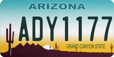 AZ license plate ADY1177