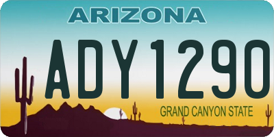AZ license plate ADY1290