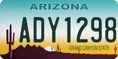 AZ license plate ADY1298