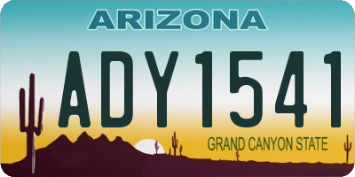AZ license plate ADY1541