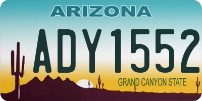 AZ license plate ADY1552