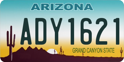 AZ license plate ADY1621