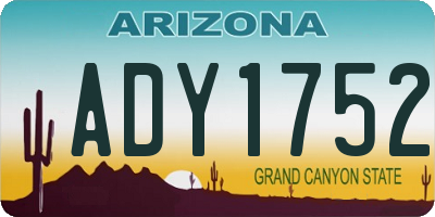 AZ license plate ADY1752