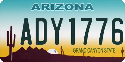 AZ license plate ADY1776