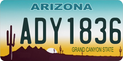 AZ license plate ADY1836