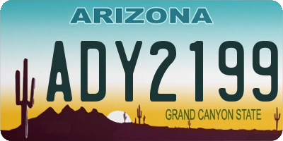 AZ license plate ADY2199
