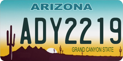 AZ license plate ADY2219