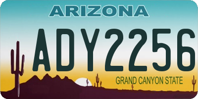 AZ license plate ADY2256