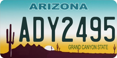 AZ license plate ADY2495