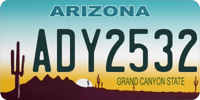 AZ license plate ADY2532