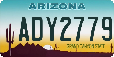 AZ license plate ADY2779