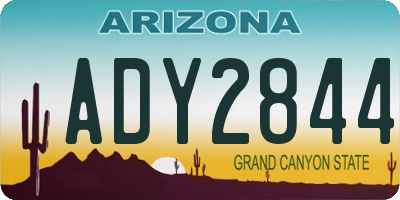 AZ license plate ADY2844