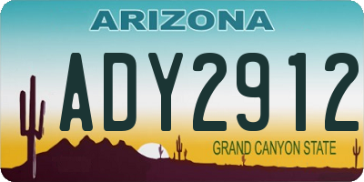 AZ license plate ADY2912