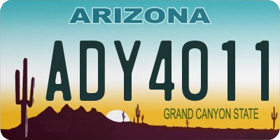 AZ license plate ADY4011