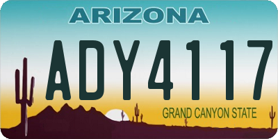 AZ license plate ADY4117
