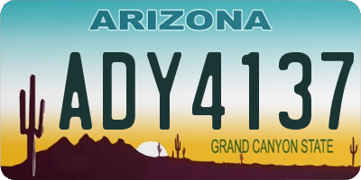 AZ license plate ADY4137