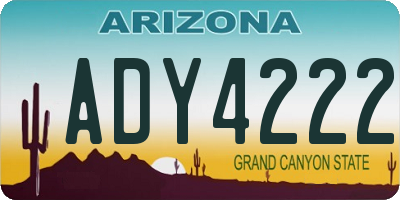 AZ license plate ADY4222