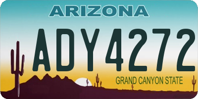 AZ license plate ADY4272