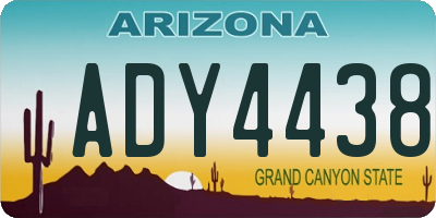 AZ license plate ADY4438