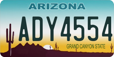 AZ license plate ADY4554