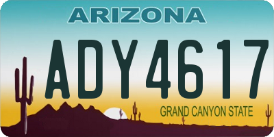 AZ license plate ADY4617