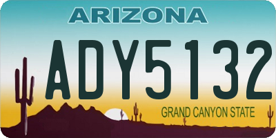AZ license plate ADY5132
