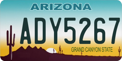 AZ license plate ADY5267