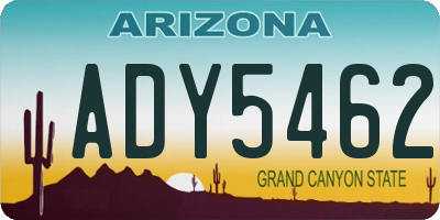AZ license plate ADY5462