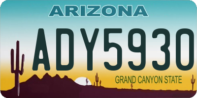 AZ license plate ADY5930