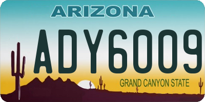 AZ license plate ADY6009